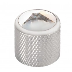 Framus & Warwick - Potentiometer Dome Knob, Sunset, Inlay - Chrome